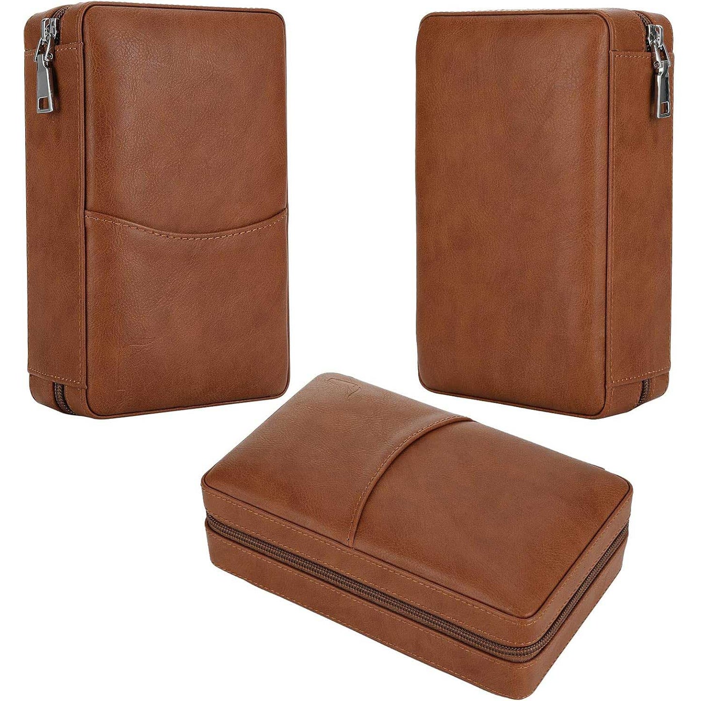 Cedar Wood Leather Cigar Case with Cigar Accessories Gift Set