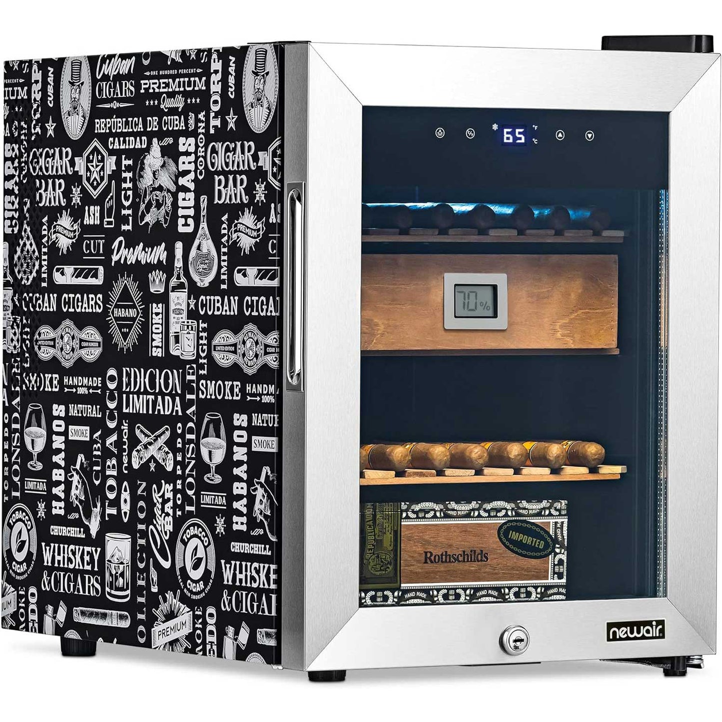 Electric Humidor - Spanish Cedar Shelves with Temperature Control