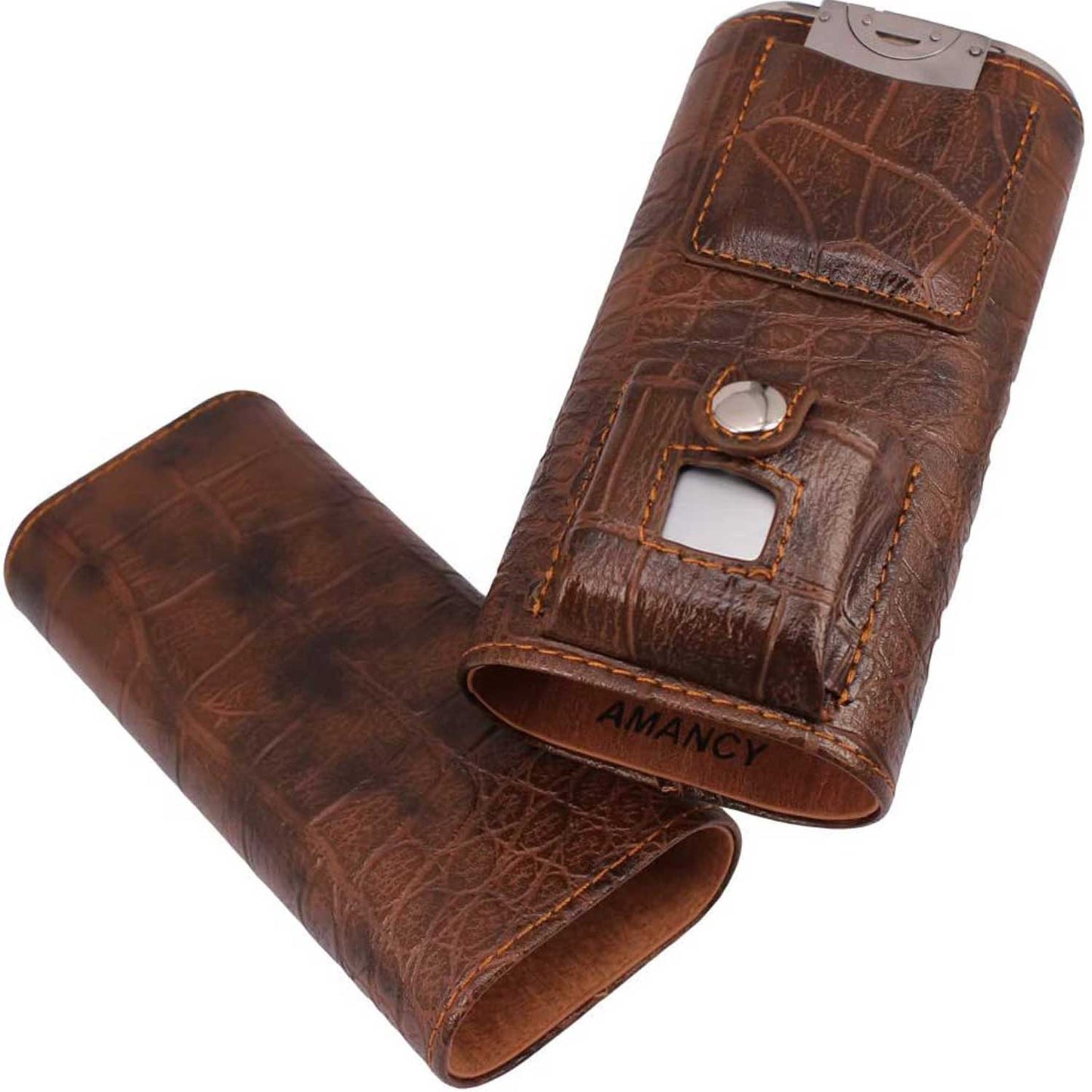 Luxury 3 Holder Cigar Humidor Case Set with Lighter and Cutter