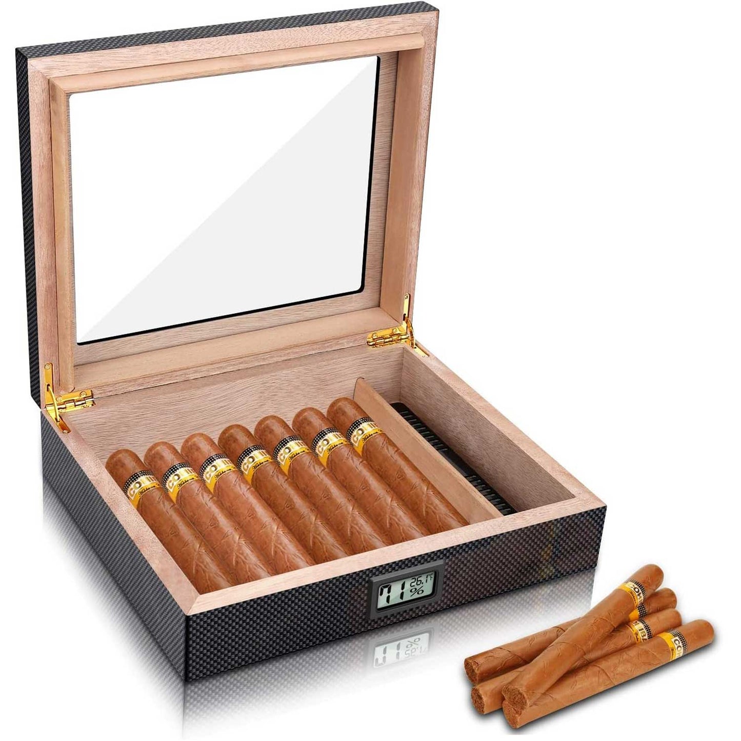 Cigar Humidor Carbon Fiber Cigar Box