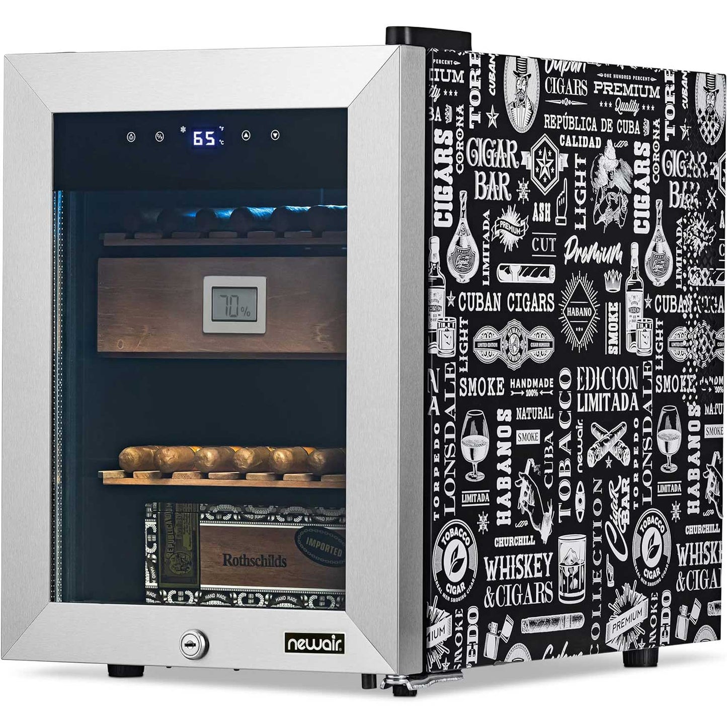 Electric Humidor - Spanish Cedar Shelves with Temperature Control